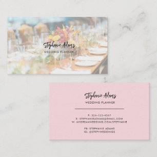 Elegant Modern Photo Wedding Planner Business Card