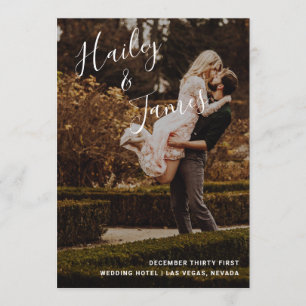 Elegant Modern Photo Wedding Programme