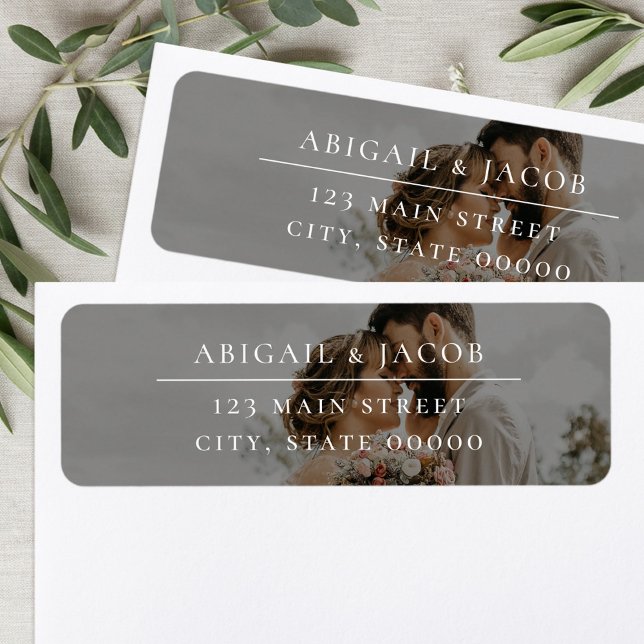 Elegant Modern Photo Wedding Return Address (Creator Uploaded)