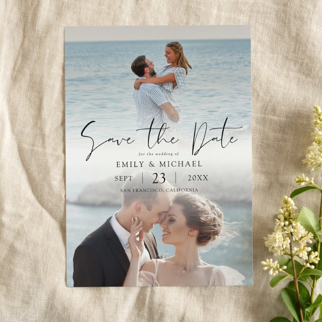 Elegant Modern Photo Wedding Save The Date (Creator Uploaded)