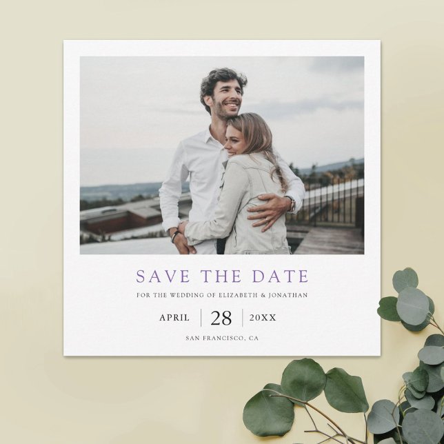 Elegant Modern Photo Wedding  Save The Date (Creator Uploaded)