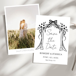 Elegant Modern Photo Wedding Save The Date Invitation
