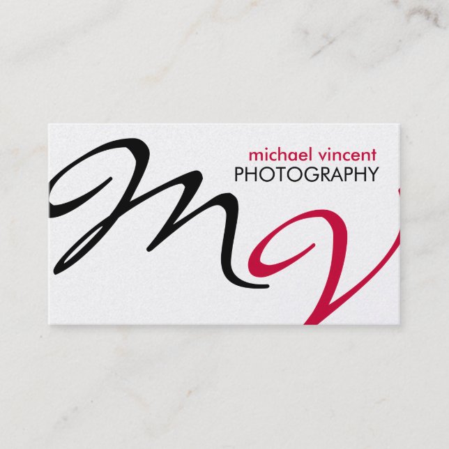 Elegant / Modern Photography Business Card (Front)
