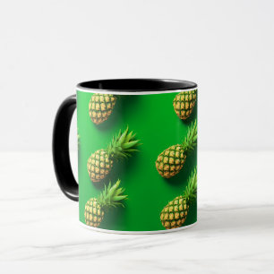 Elegant Modern Pineapple Tropical Fruit Pattern Mug