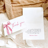 Elegant Modern Pink Bow She's Tying the Knot