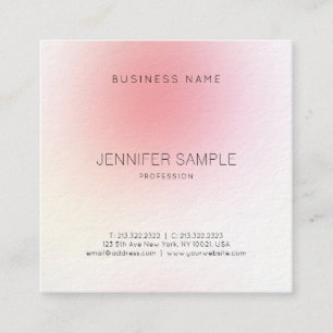 Elegant Modern Pink Colour Harmony Beautiful Luxur Square Business Card