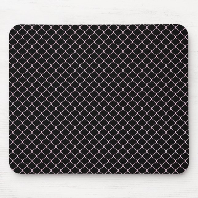 Elegant Modern Pink Fence Chain Pattern | Mouse Mat (Front)