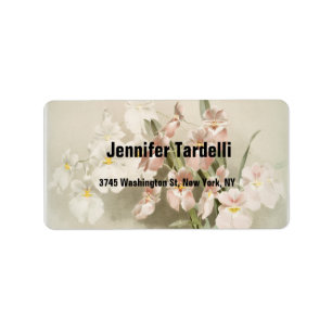 Elegant Modern Plain Professional Floral Vintage Label
