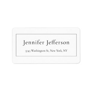 Elegant Modern Plain Professional Simple Label