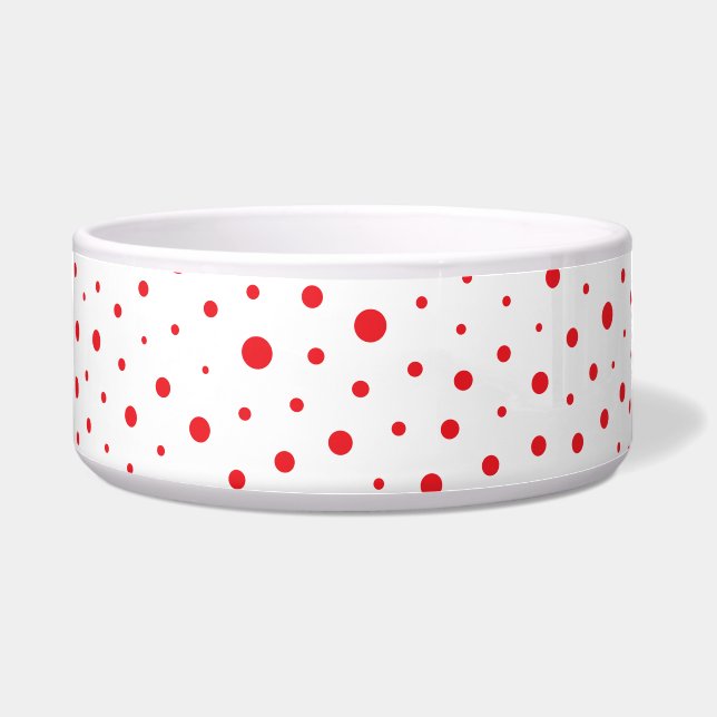 Elegant Modern Polka Dots -Red- Customise BG (Front)