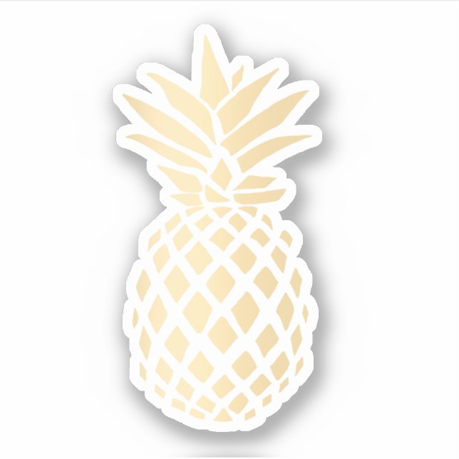 Elegant modern pretty girly gold pineapple (Front)