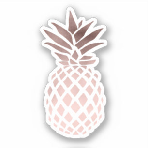 Elegant modern pretty girly rose gold pineapple