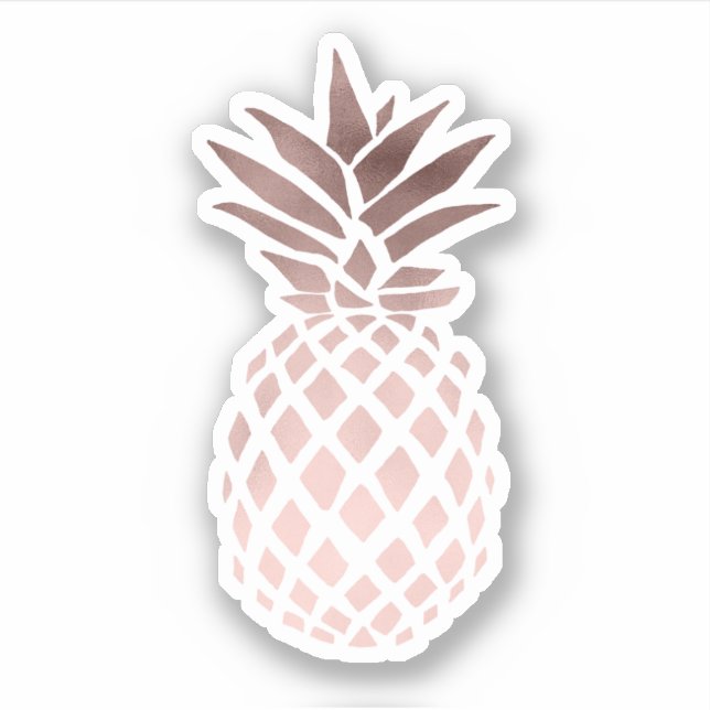 Elegant modern pretty girly rose gold pineapple (Front)