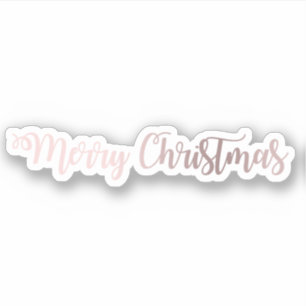 Elegant modern pretty rose gold Merry Christmas