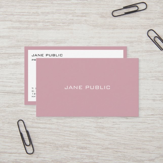 Elegant Modern Professional Chic Design Business Card (Front/Back In Situ)