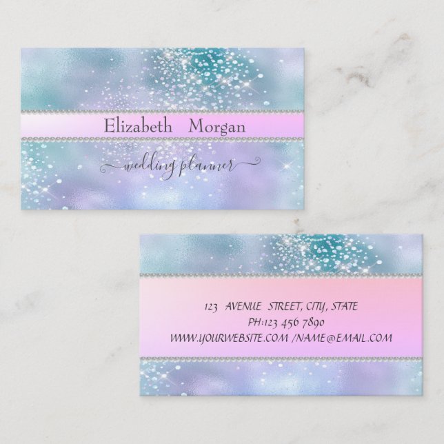 Elegant Modern Professional Chic Pearls Business Card (Front/Back)