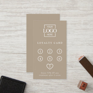 Elegant Modern Professional Company Logo Reward Loyalty Card