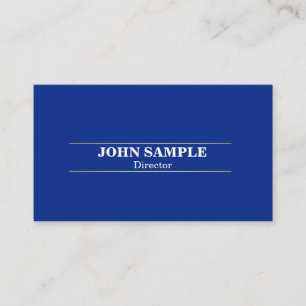Elegant Modern Professional Design Blue Gold Business Card