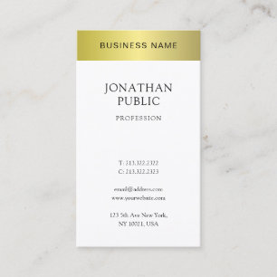 Elegant Modern Professional Design Clean Plain Business Card