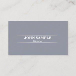 Elegant Modern Professional Design Grey Gold Business Card