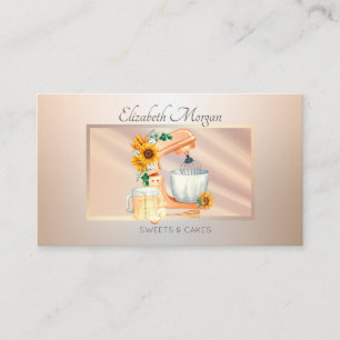 Elegant Modern Professional Frame,Mixer Sunflower Business Card