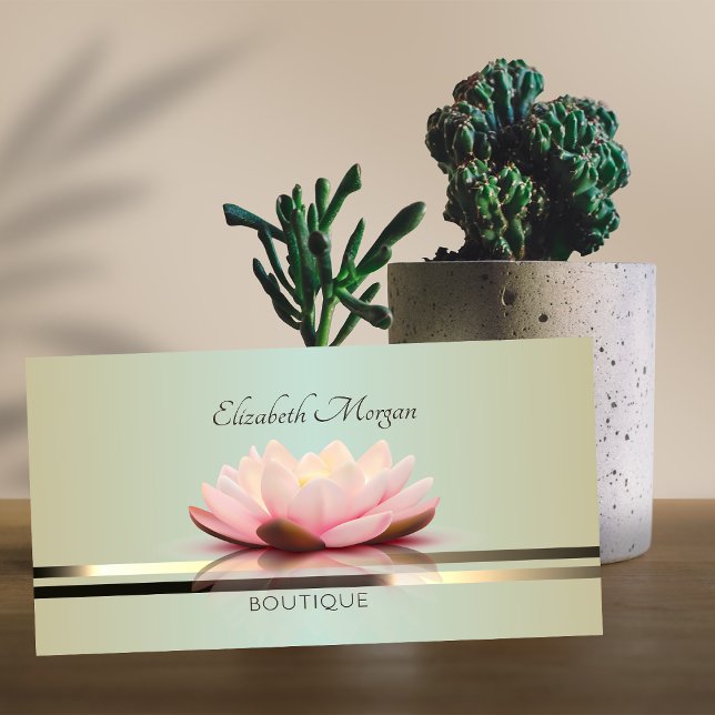 Elegant Modern Professional Lotus Marble Business Card (Creator Uploaded)
