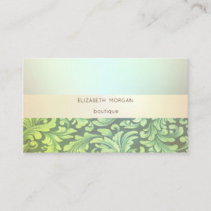Elegant Modern Professional Luminous,Swirls Green Business Card