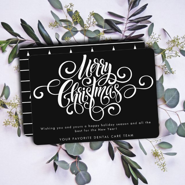 Elegant Modern Professional Merry Christmas Script Holiday Card (Creator Uploaded)