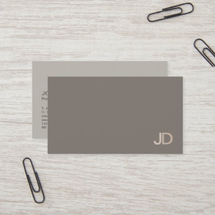 Elegant Modern Professional Monogram Luxe Silk Business Card