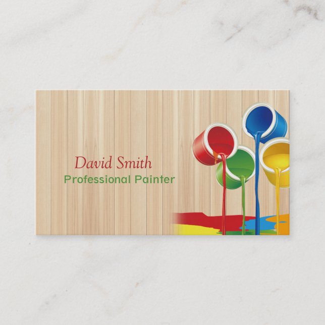 Elegant Modern Professional Painter Business Card (Front)