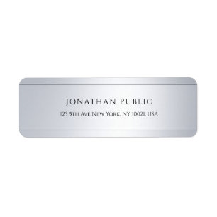 Elegant Modern Professional Silver Return Address