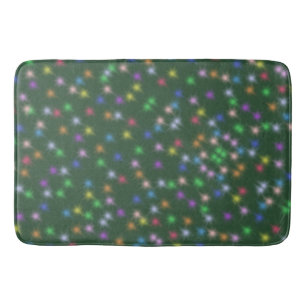 Elegant Modern Rainbow  colorful gradient Star  Bath Mat