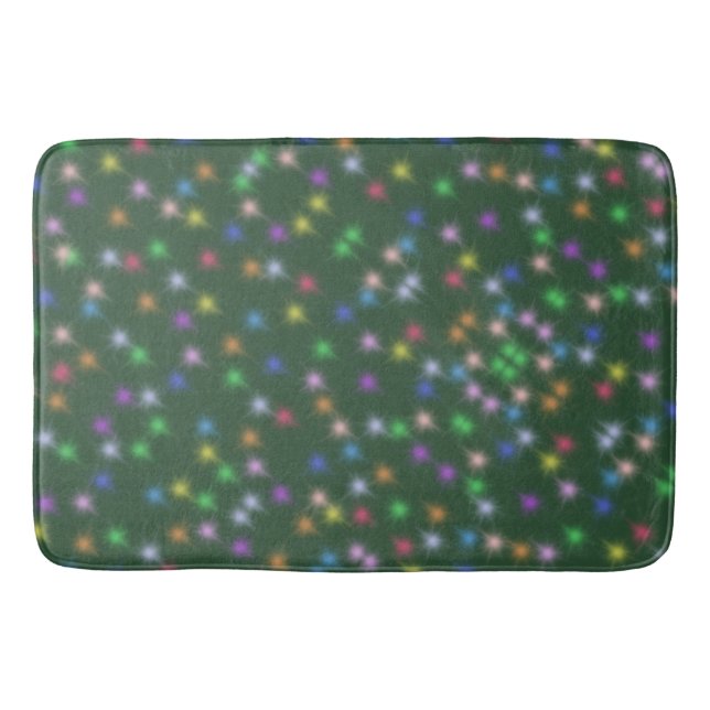 Elegant Modern Rainbow  colourful gradient Star  Bath Mat (Front)