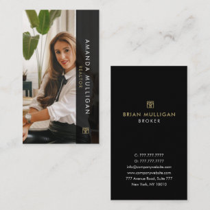 Elegant Modern Real Estate Agent Business Card 