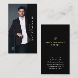 Elegant Modern Real Estate Agent Business Card 