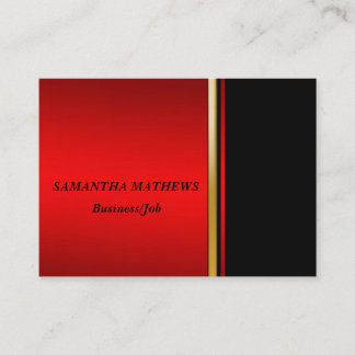 ELEGANT MODERN RED BLACK CORPORATE PROFESSIONAL BUSINESS CARD