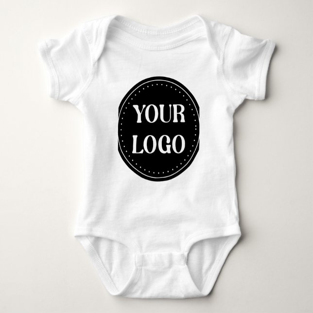 elegant, modern, refined, & editable.  baby bodysuit (Front)