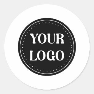 elegant, modern, refined, & editable. classic round sticker