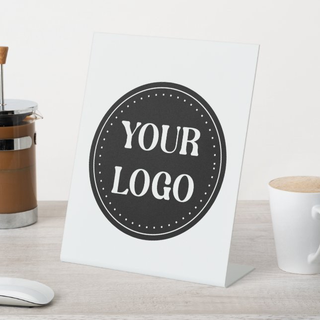 elegant, modern, refined, & editable.  pedestal sign (In SItu)