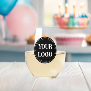 elegant, modern, refined, & editable. stemless wine glass