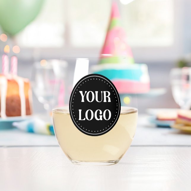 elegant, modern, refined, & editable.  stemless wine glass (Insitu (Birthday))