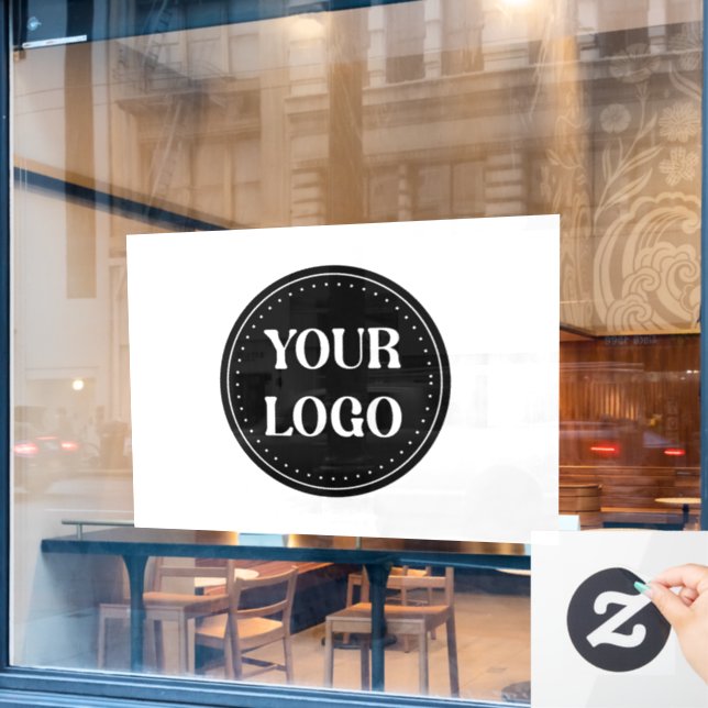 elegant, modern, refined, & editable.  window cling (Cafe Window)