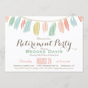 Elegant, Modern Retirement Party Invitation