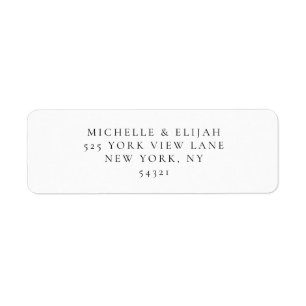 Elegant Modern Return Address Label