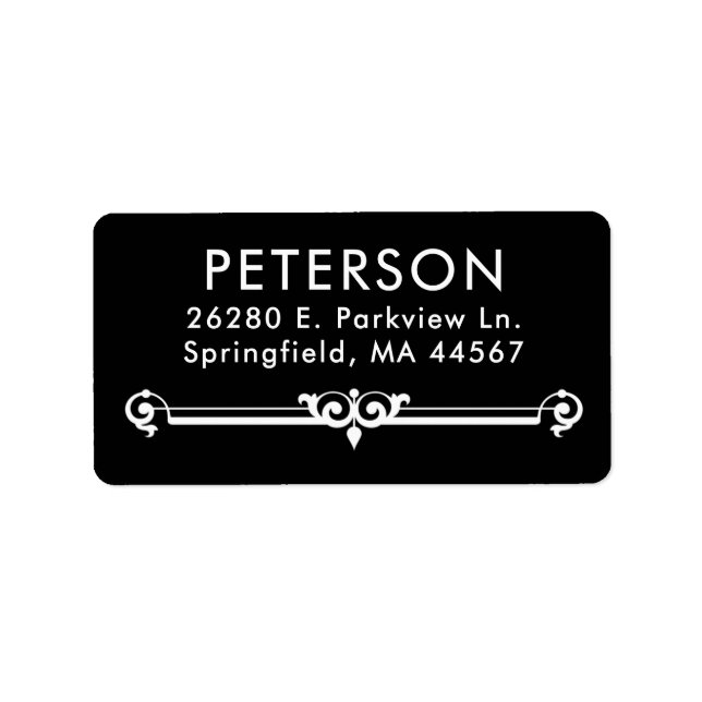 Elegant Modern Return Address Labels (Front)