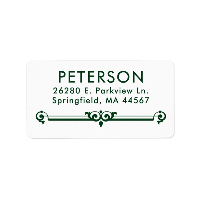 Elegant Modern Return Address Labels (Front)