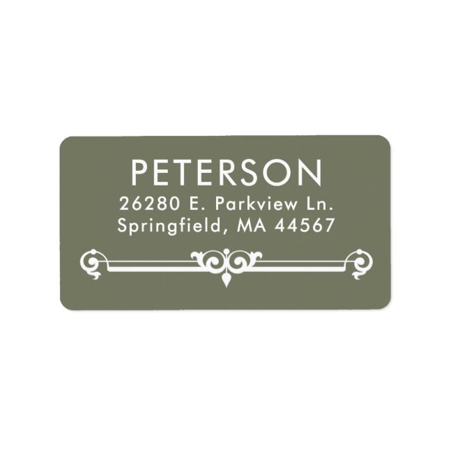 Elegant Modern Return Address Labels (Front)