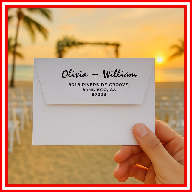 Elegant Modern Return Address Minimalist Wedding Envelope (Creator Uploaded)