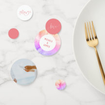 Elegant Modern Romantic Pink Marble Photo Wedding