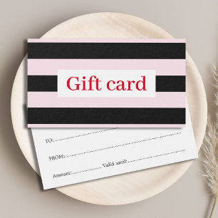 Elegant Modern Rose Black White Stripes